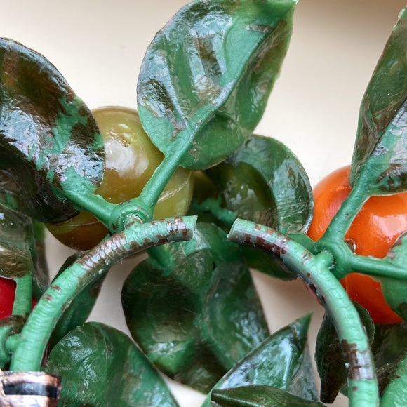 Vintage Christmas Candle Ring Faux Fruit - Made in Italy. READ - Picture 3 of 8